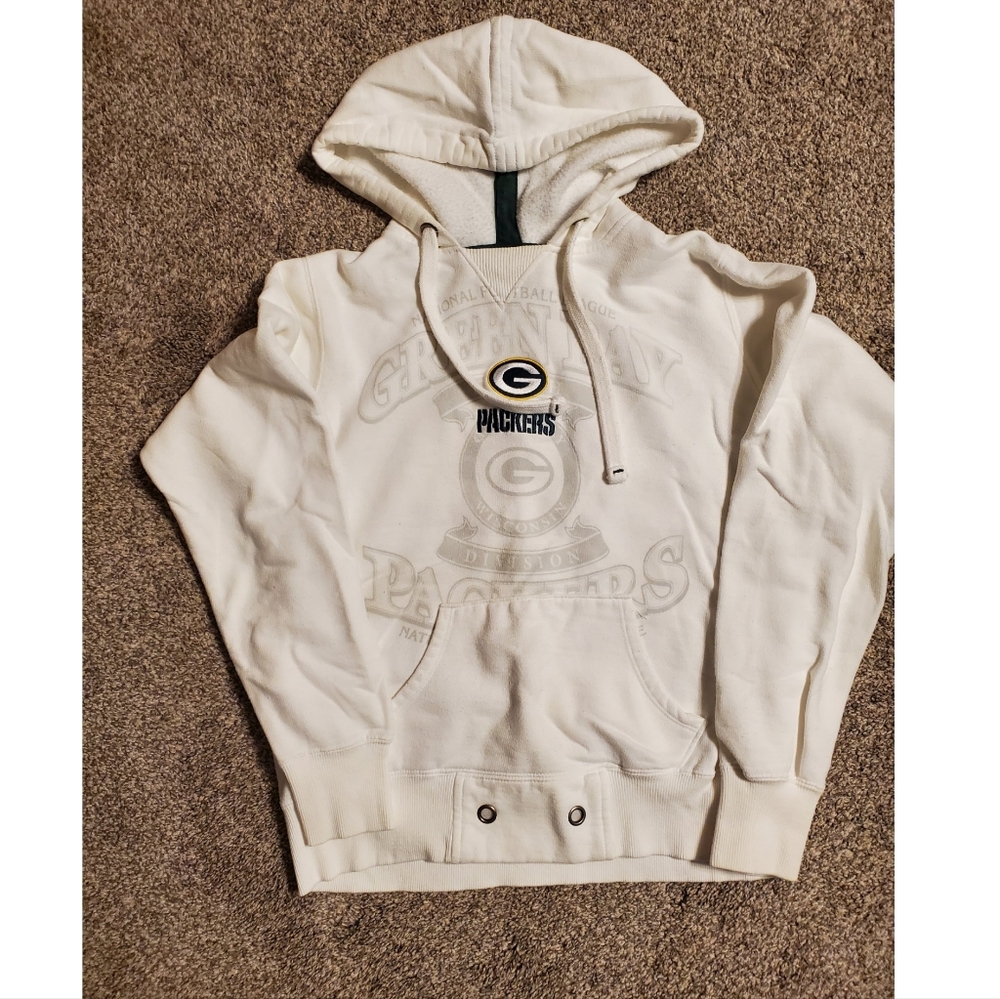 White Women's Green Bay Packers Hooded Sweatshirt